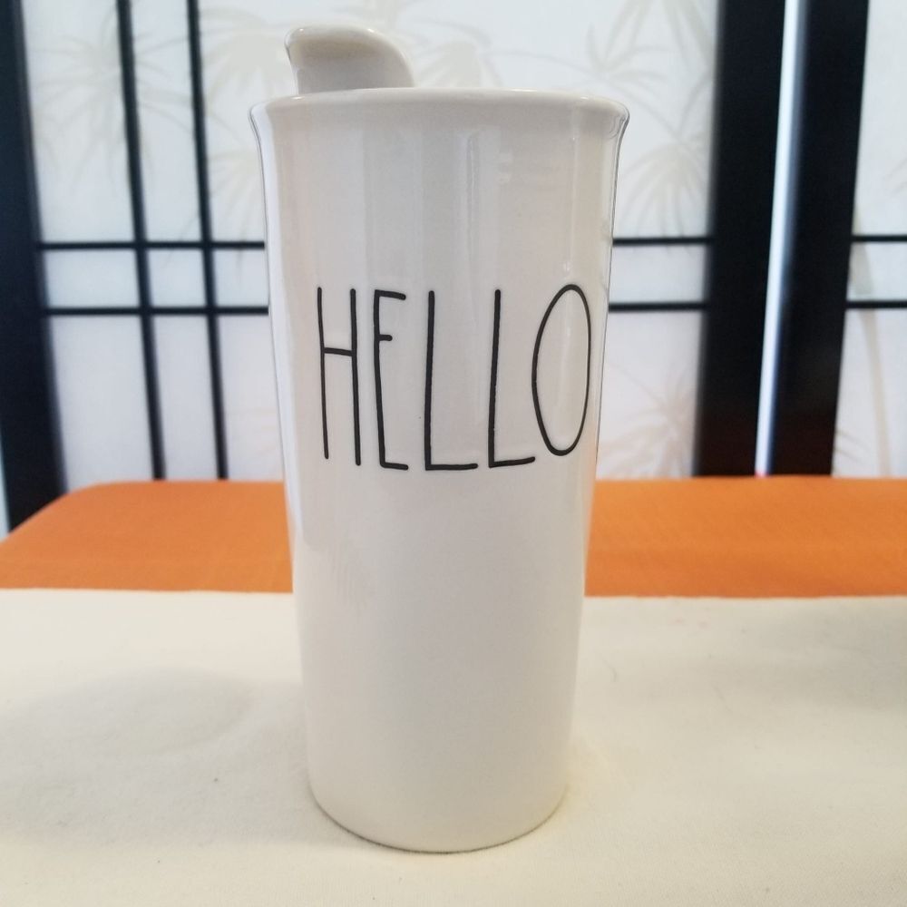 Rae Dunn "Hello" Ceramic Travel Mug
